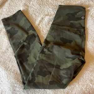 Lululemon Athletica Camouflage Leggings - Green and Brown